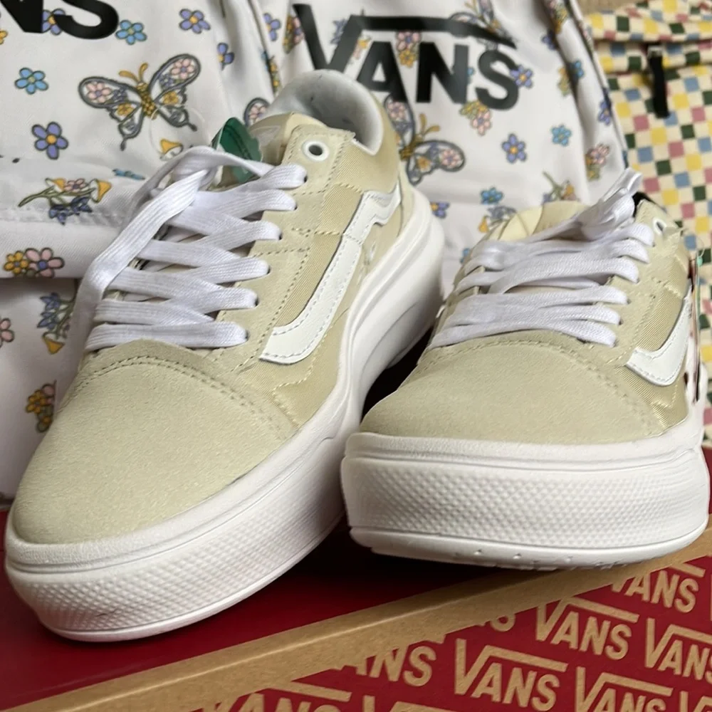 Vans WMNS Old Skool Over Sand/White VN0A705E1NF Platforms Sneakers
